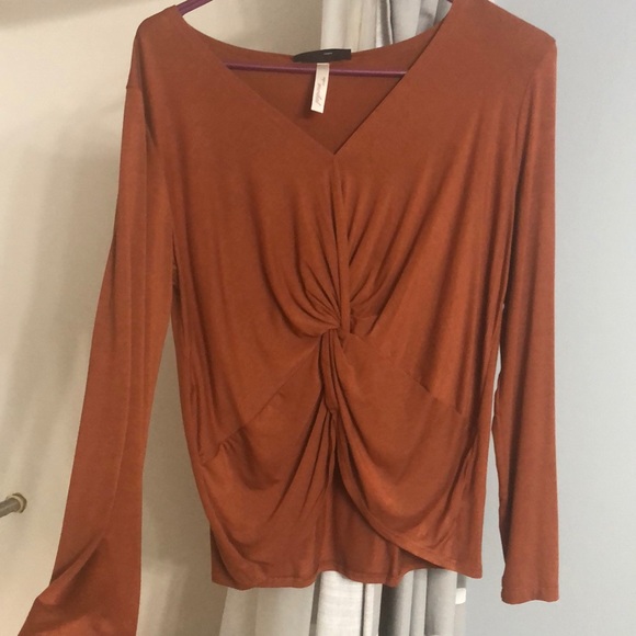 Burnt Orange Long Sleeve Top - Picture 1 of 4